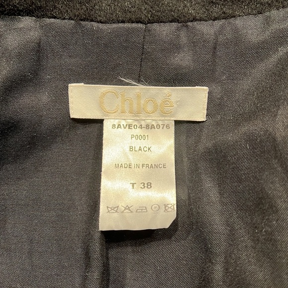 CHLOÉ Black Cashmere Short Jacket Sz-38 - Picture 9 of 11